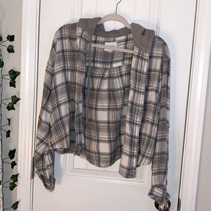 American Eagle Hooded Flannel